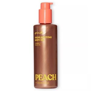 NWT Victoria’s Secret Pink Shimmer Peach Highlighting Body Glow Oil